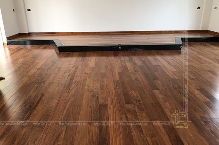 Sàn gỗ căm xe tạo nên sự sang trọng cho mọi không gian trong nhà